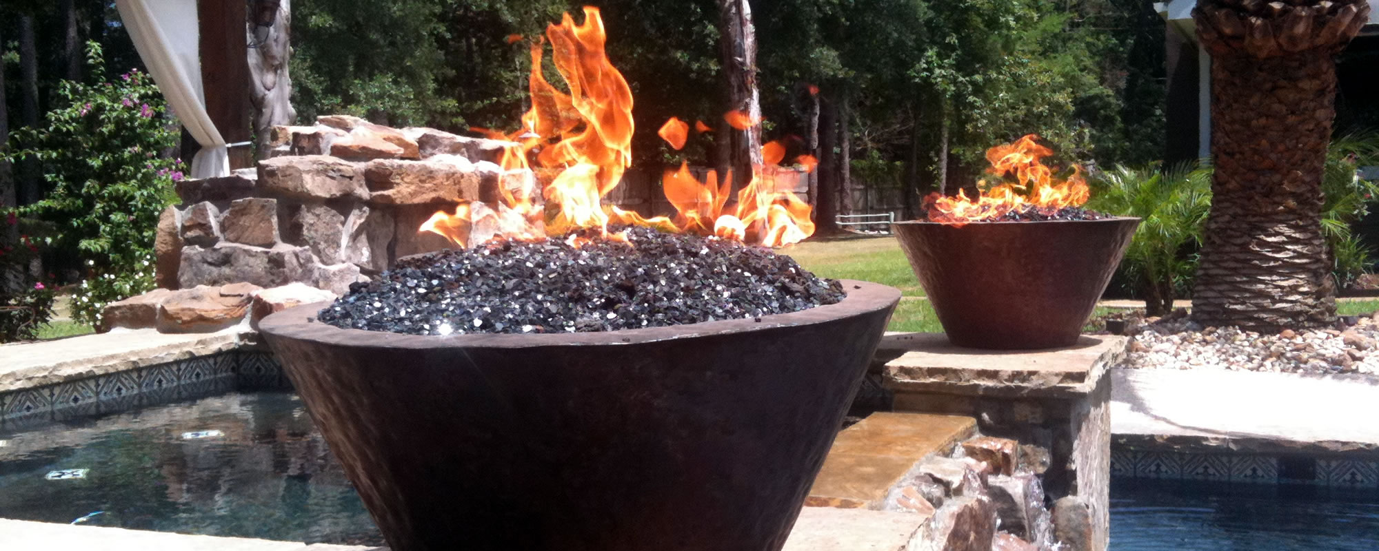 Fire on Water Features for Outdoor Living Spaces